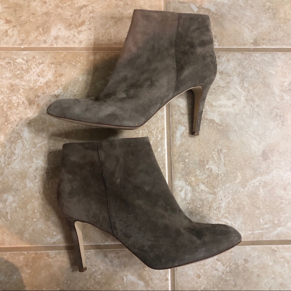 J. Crew women’s suede leather heeled booties 8